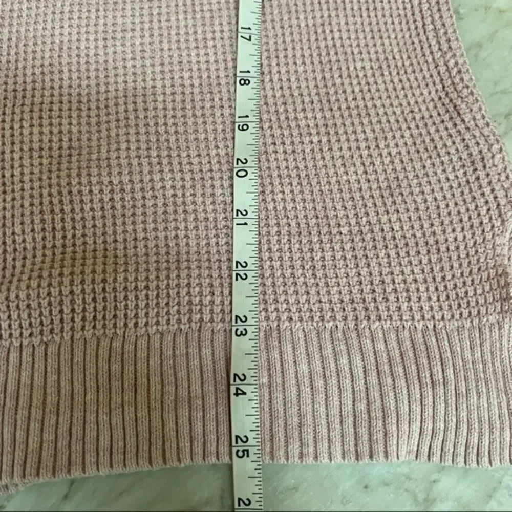 J Crew Mercantile Women's Pink Textured Turtleneck Cotton Sweater Size S.